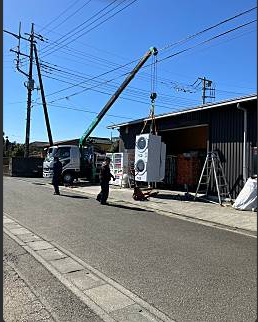 クリーニング機械を撤去